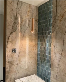 Silver Roots Marble Slabs For Bathroom Wall Tiles