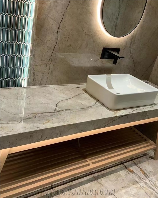 Silver Roots Marble Slabs For Bathroom Wall Tiles