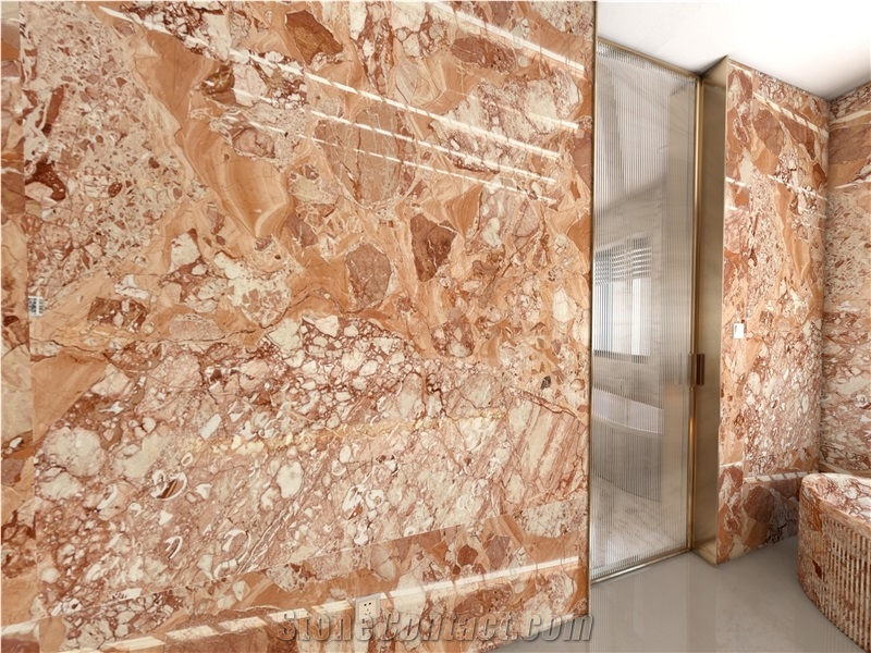 Terracota Pink Marble  Breccia Marble Slabs