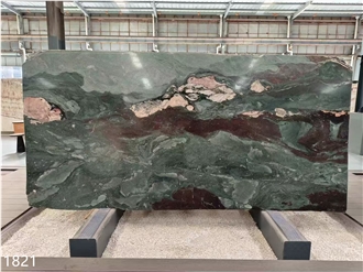 Illusion Quartzite Slabs Green Fusion Multicolor Stone Tile