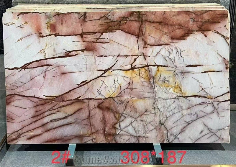 Juliet Crystal Quartzite  Slabs Cosmopolitan Pink Stone