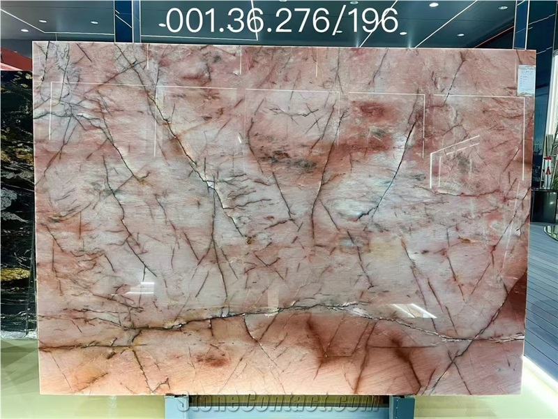 Juliet Crystal Quartzite  Slabs Cosmopolitan Pink Stone