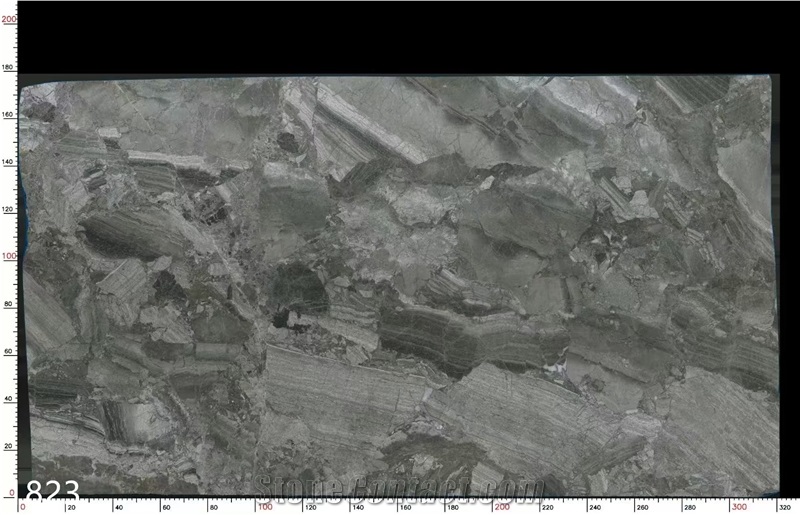 Silver Breccia Marble Slabs Bedrock Grey Fantasy Stone Tile