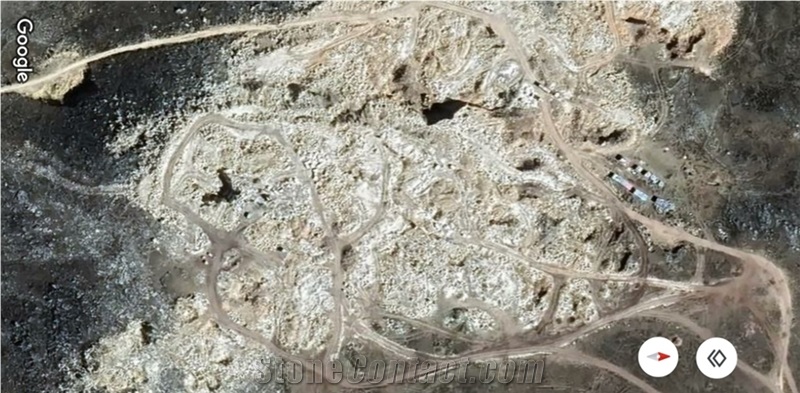Calcium Carbonate And Beige Travertine Quarry