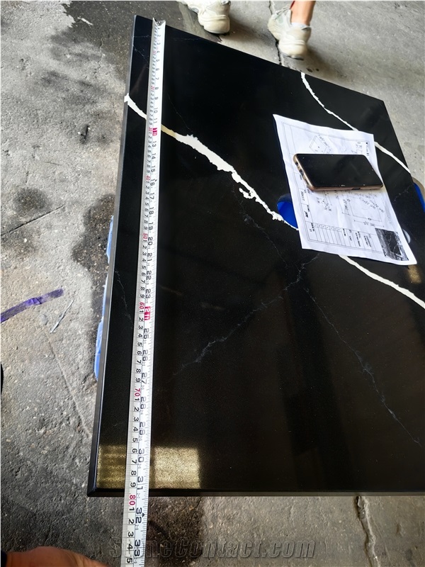 Artificial Stone 5024 Nero Statuary Quartz Vanity Countertop