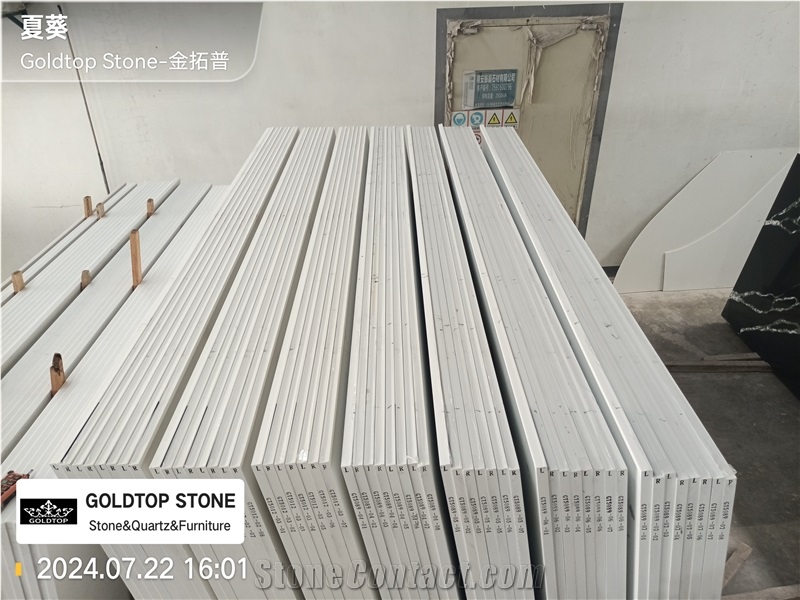 GOLDTOP 5089 Channel Artificial Quartz Bathroom Countertop
