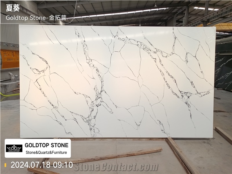 GOLDTOP 5089 Channel Artificial Quartz Bathroom Countertop