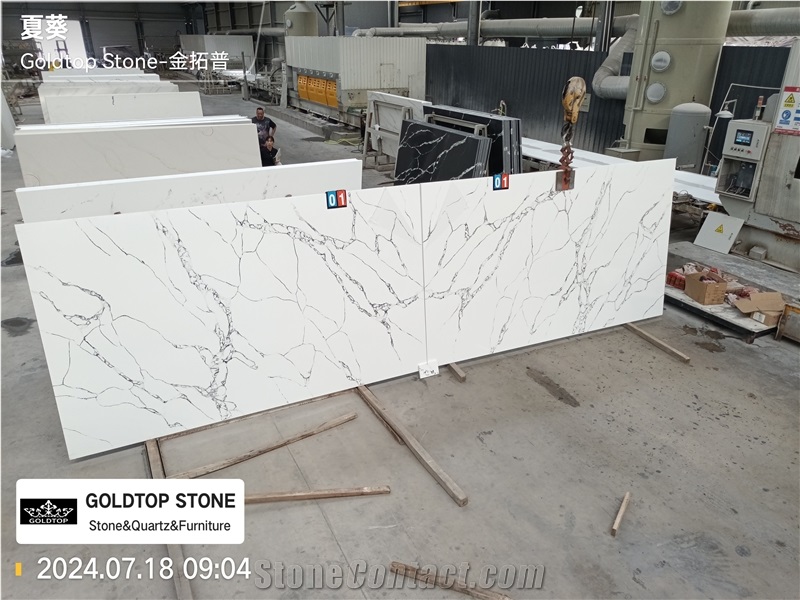 GOLDTOP 5089 Channel Artificial Quartz Bathroom Countertop