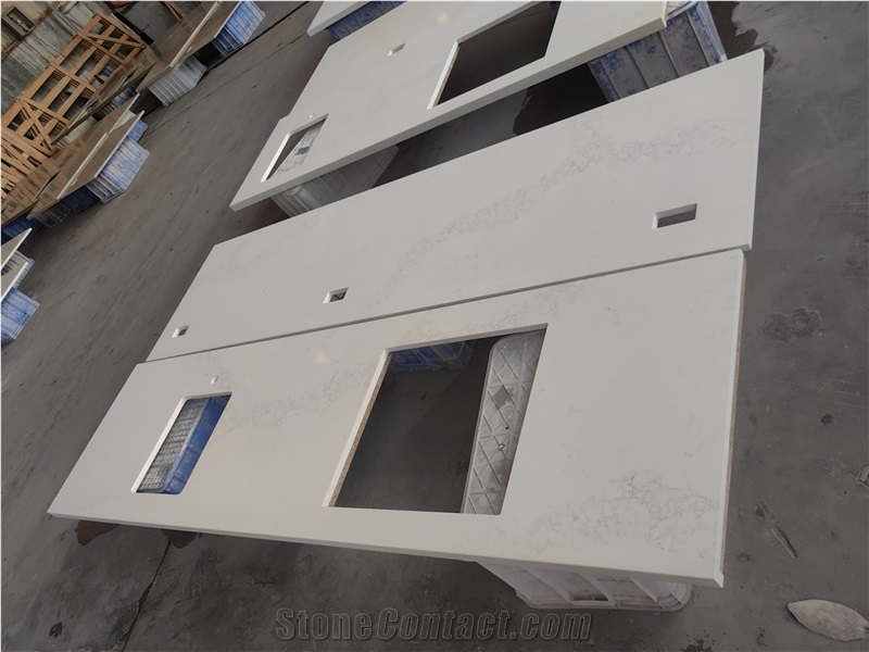 Hotel 5046 Nuvo Calacatta White Quartz Kitchen Tops