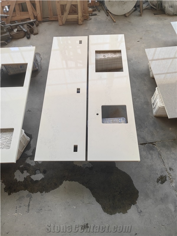 Hotel 5046 Nuvo Calacatta White Quartz Kitchen Tops