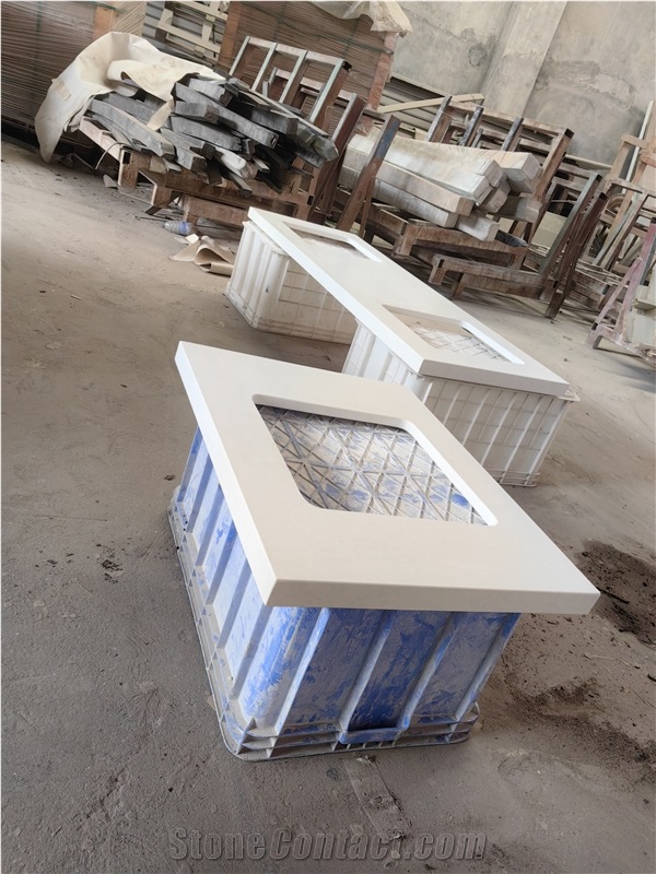 Silicon Free 4036 Organic White Quartz Bench Tops