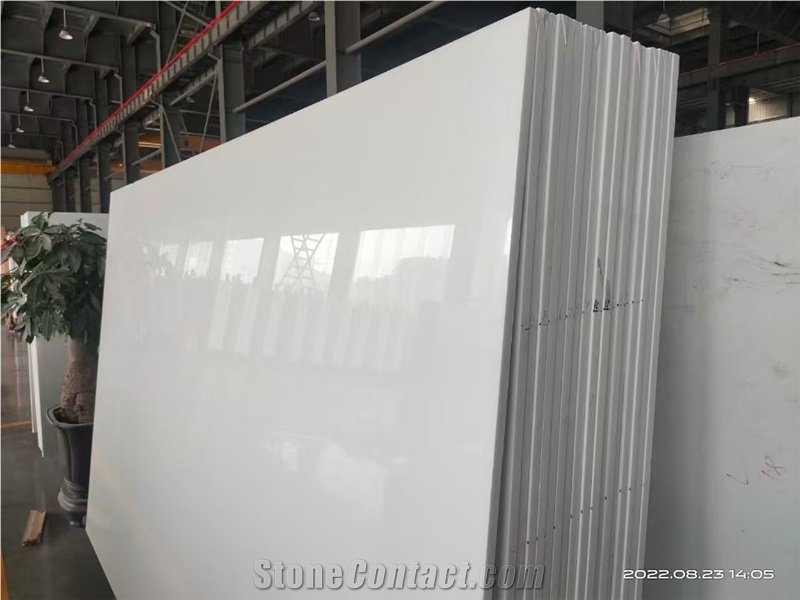 Nano White Crystallized Glass Stone Slab