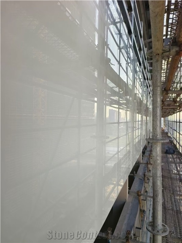 Nano White Crystallized Glass Stone Slab