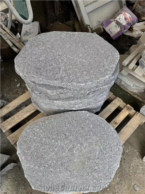 Sesame Black Granite Stepping Stone Crazy Pavers