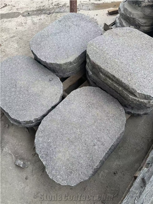 Sesame Black Granite Stepping Stone Crazy Pavers
