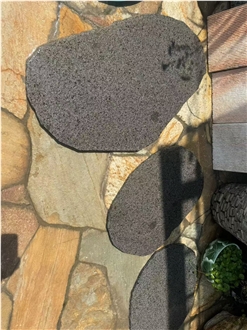 Sesame Black Granite Stepping Stone Crazy Pavers