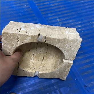 Beige Travertine Stone Ashtray