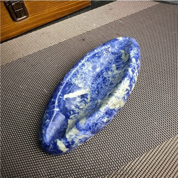 Blue Sodalite Stone Cigar Ashtray