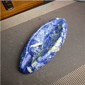 Blue Sodalite Stone Cigar Ashtray