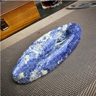 Blue Sodalite Stone Cigar Ashtray