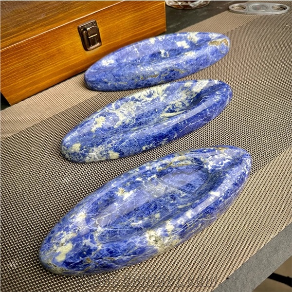 Blue Sodalite Stone Cigar Ashtray