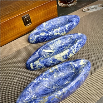 Blue Sodalite Stone Cigar Ashtray