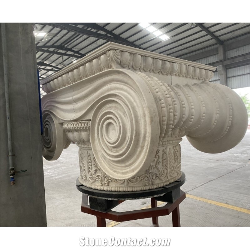Crema Marfil Marble Column