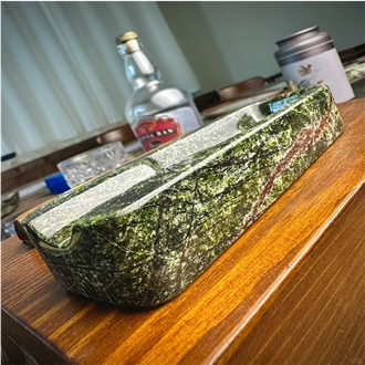 Green Marble Stone Cigar Ashtray