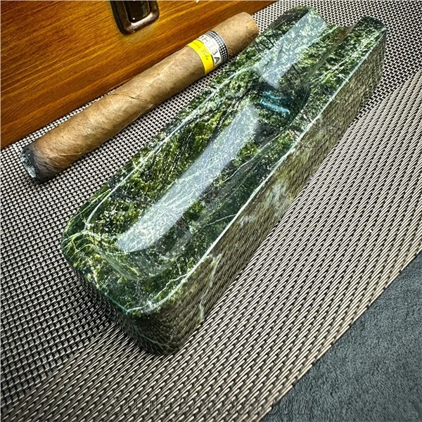 Green Marble Stone Cigar Ashtray