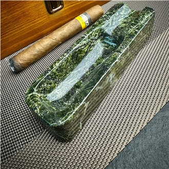 Green Marble Stone Cigar Ashtray