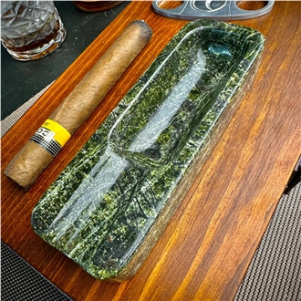 Green Marble Stone Cigar Ashtray