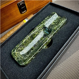 Green Marble Stone Cigar Ashtray