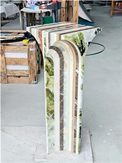 HRST Colorful  Marble Decorative Side Table For Living Room