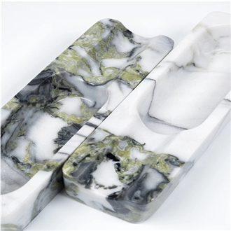 Hrst Custom Size Green Marble Cigar Ashtray