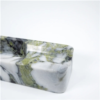 Hrst Custom Size Green Marble Cigar Ashtray