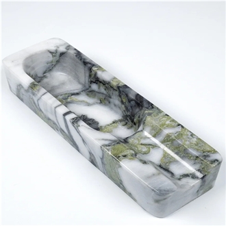 Hrst Custom Size Green Marble Cigar Ashtray