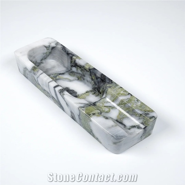 Hrst Custom Size Green Marble Cigar Ashtray