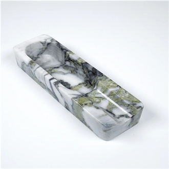 Hrst Custom Size Green Marble Cigar Ashtray