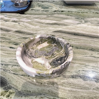 Hrst Round Marble Ashtray