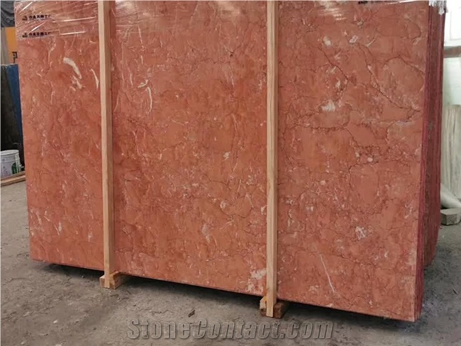 Orange Peel Red Marble Slabs