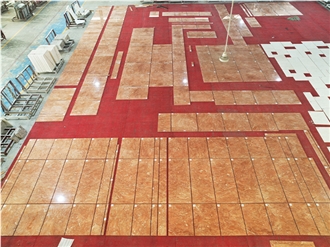 Orange Peel Red Marble Slabs