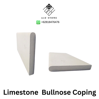 Java White Limestone Bullnose Coping Tiles