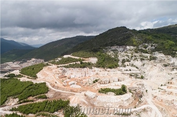 Cloudy Sky Marble Quarry