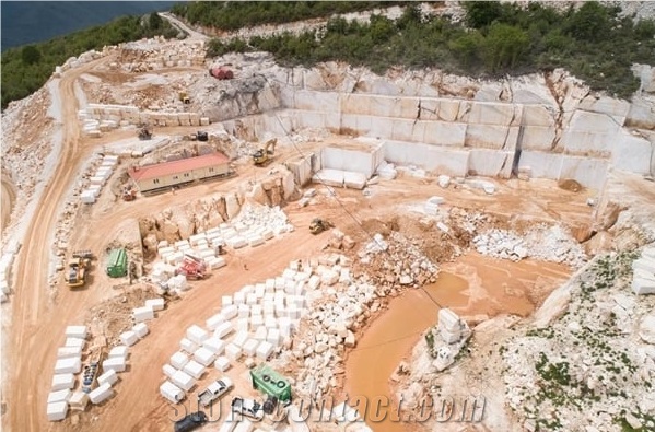 Cloudy Sky Marble Quarry