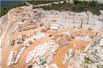 Cloudy Sky Marble Quarry
