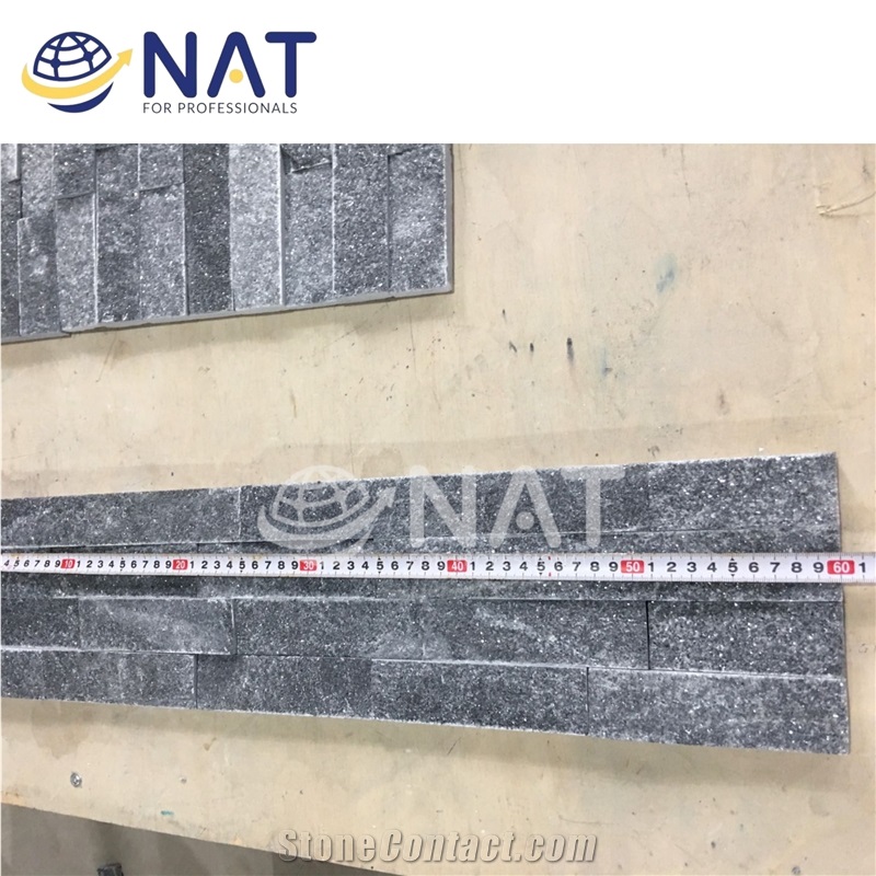 Black Wall Panel Cladding Stone Veneer Marble Split Face