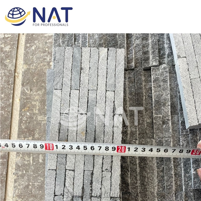 Black Wall Panel Cladding Stone Veneer Marble Split Face