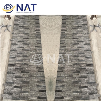 Black Wall Panel Cladding Stone Veneer Marble Split Face