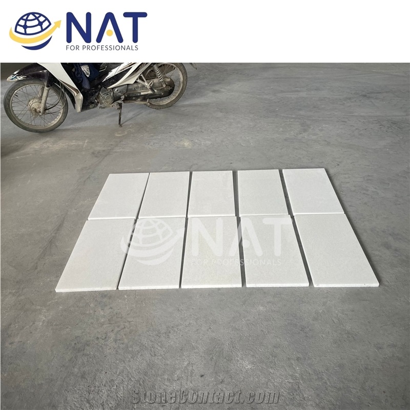 Crystal White Marble Polished Floor Tiles Top Quality