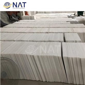 Crystal White Marble Polished Floor Tiles Top Quality